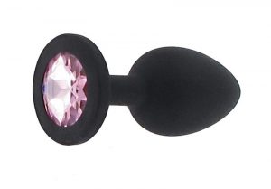BASIC X Sam silikonový anální kolík s kamínkem S růžový