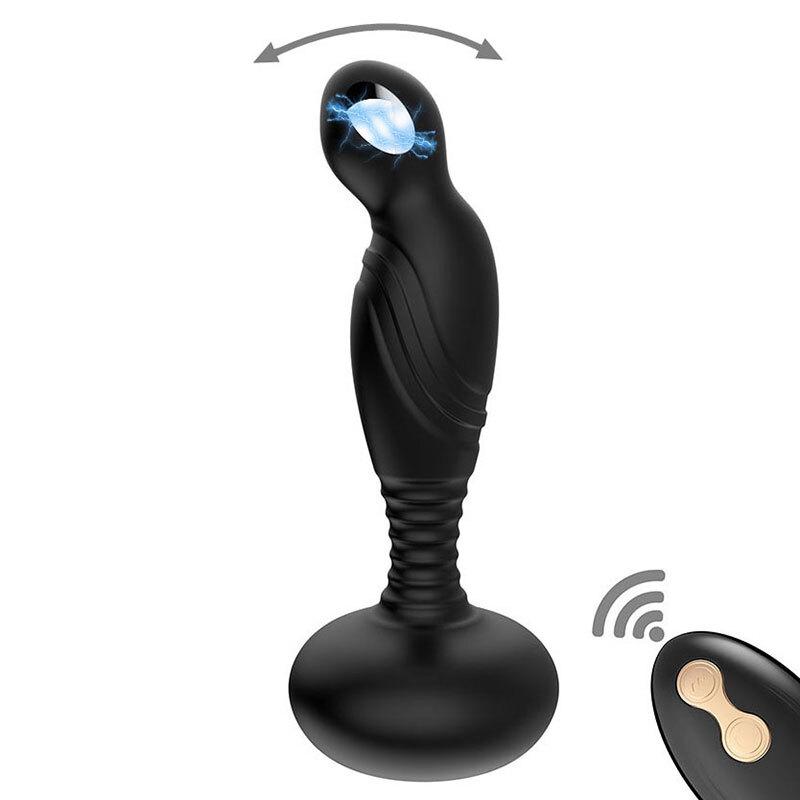 BASIC X Ralph stimulátor prostaty s pohyblivou špičkou a elektrostimulací černý