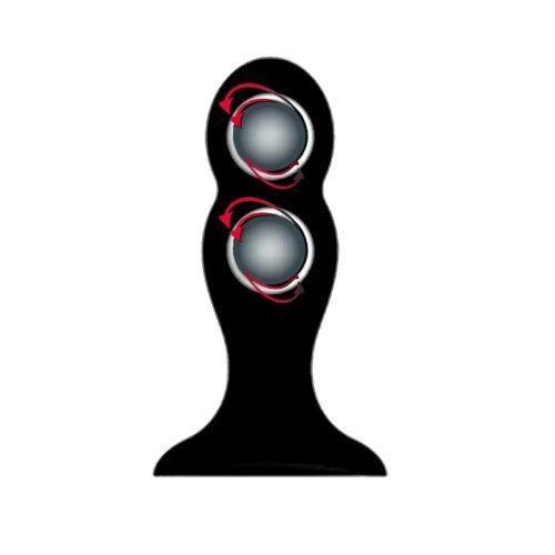 BASIC X Quinn TwoBall anální kolík s rotačními kuličkami černý BASIC X