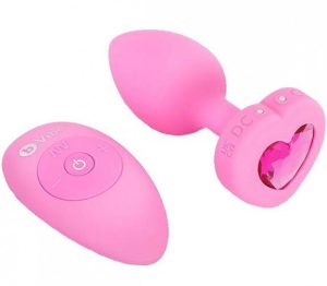 B-Vibe vibrační anální kolík Heart S/M s dálkovým ovladačem + dárek ToyCleaner 75 ml
