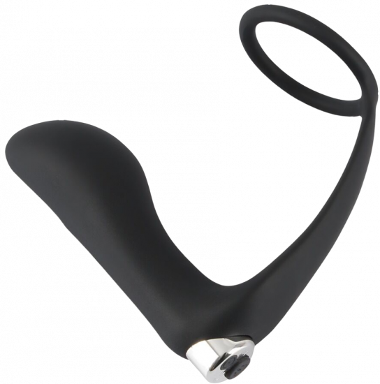 Vibrační anální kolík s kroužkem na penis Cock Ring