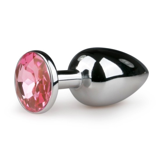 EASYTOYS ANAL COLLECTION Kovový anální kolík Stříbrný/Růžový - S